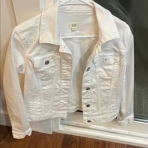 a.n.a Women's Classic White Jean Jacket